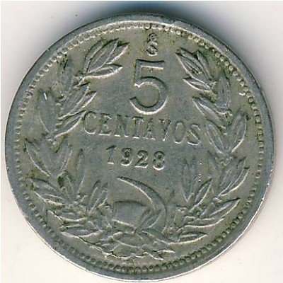 Чили 5 сентаво 1928 год