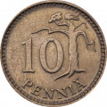 Финляндия 10 пенни 1980 год
