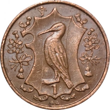 Остров Мэн 1 пенни 1985 год (Отметка &quot;AA&quot; на реверсе)