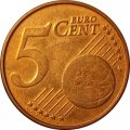 Бельгия 5 евроцентов 2015 год