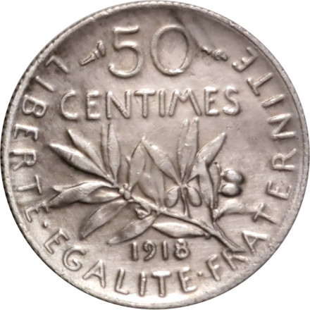 Франция 50 сантимов 1918 год