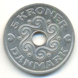 Дания 5 крон 2001 год