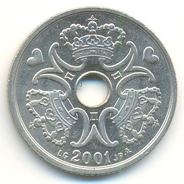 Дания 5 крон 2001 год