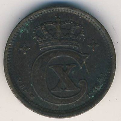 Дания 1 эре 1916 год - Король Кристиан X