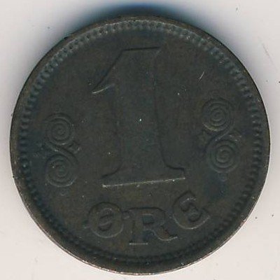 Дания 1 эре 1916 год - Король Кристиан X