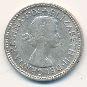 Австралия 6 пенсов 1958 год