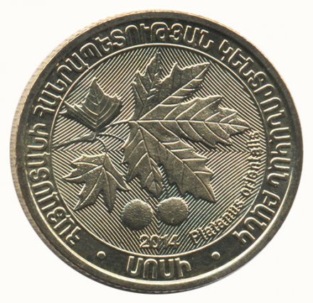 Армения 200 драм 2014 год - Платан восточный