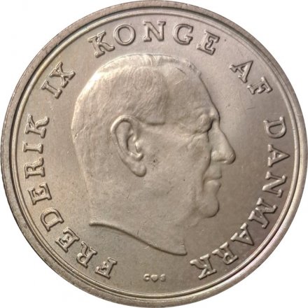 Дания 1 крона 1971 год - Король Фредерик IX