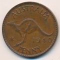 Австралия 1 пенни 1940 год - Король Георг VI (без точки)