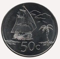Монета Токелау 50 центов 2017 год - Парусник