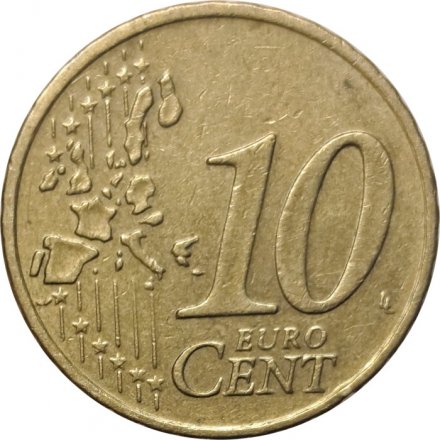 Ирландия 10 евроцентов 2002 год - Кельтская арфа