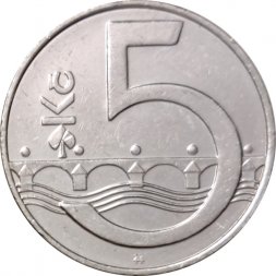 Чехия 5 крон 1996 год