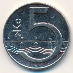 Чехия 5 крон 1996 год