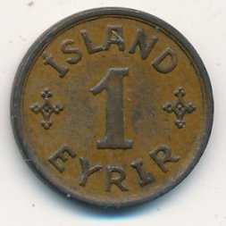 Исландия 1 эйре 1938 год