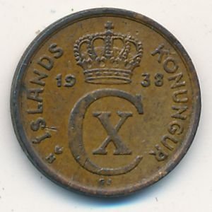 Исландия 1 эйре 1938 год