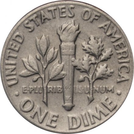 США 1 дайм (10 центов) 1976 год - Франклин Рузвельт (D)