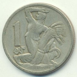 Чехословакия 1 крона 1924 год