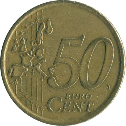 Испания 50 евроцентов 2000 год - Мигель Сервантес де Сааведра