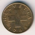 Швейцария 2 раппена 1966 год