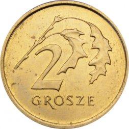 Польша 2 гроша 2020 год 