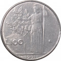 Италия 100 лир 1991 год - Минерва