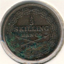 Швеция 1/3 скиллинга 1847 год