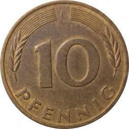 ФРГ 10 пфеннигов 1993 год - F