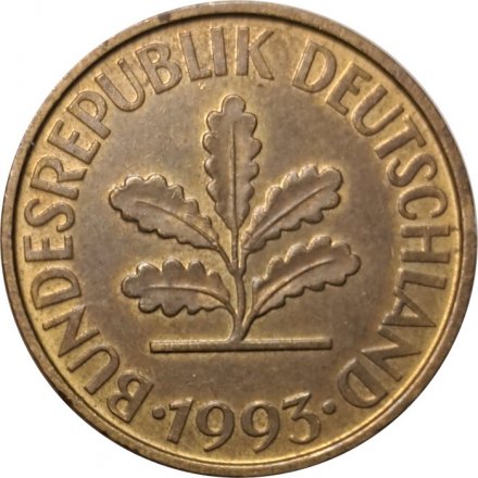 ФРГ 10 пфеннигов 1993 год - F