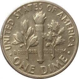 США 1 дайм (10 центов) 1969 год - Франклин Рузвельт (D)