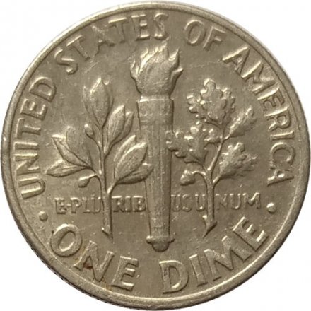 США 1 дайм (10 центов) 1969 год - Франклин Рузвельт (D)