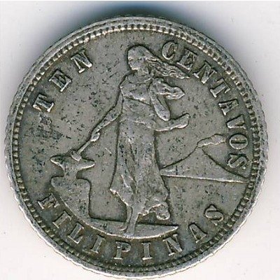 Филиппины 10 сентаво 1903 год