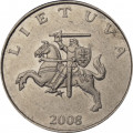 Литва 1 лит 2008 год 