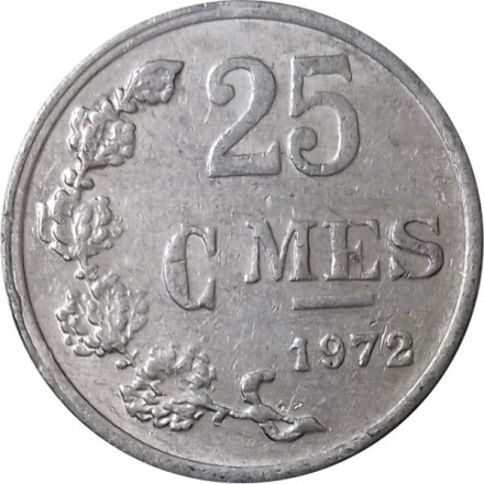 Люксембург 25 сантимов 1972 год