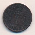 Цейлон 1 цент 1870 год
