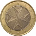 Мальта 1 евро 2008 год - Мальтийский крест