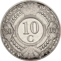 Антильские острова 10 центов 2007 год