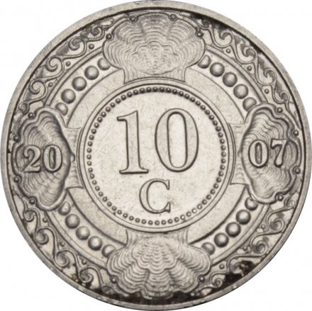 Антильские острова 10 центов 2007 год