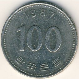 Южная Корея 100 вон 1987 год - Ли Сунсин