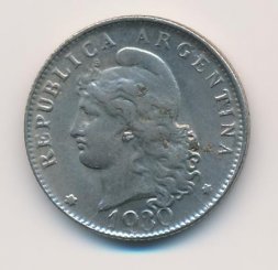 Аргентина 20 сентаво 1930 год