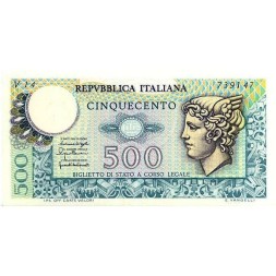 Италия 500 лир 1974 - 1979 год - UNC