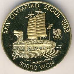 Южная Корея 50000 вон 1986 год