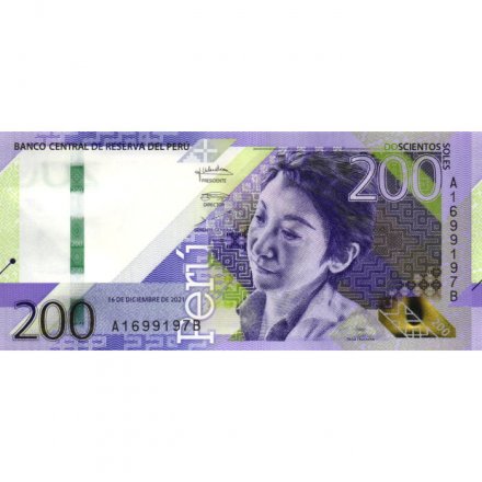 Перу 200 солей 2021 (2023) год - Тилса Цутия UNC