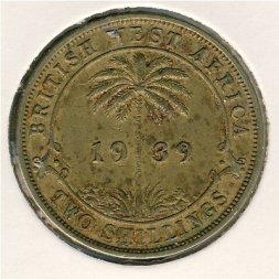 Британская Западная Африка 2 шиллинга 1939 год