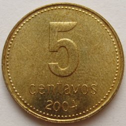 Аргентина 5 сентаво 2004 год