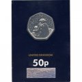 Великобритания 50 пенсов 2021 год - Рождество. Снеговик