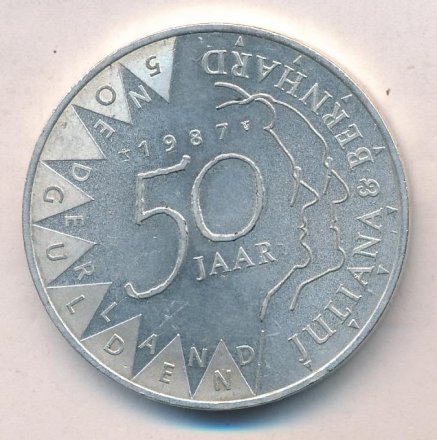 Нидерланды 50 гульденов 1987 год