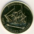 Бермудские острова 100 долларов 1977 год