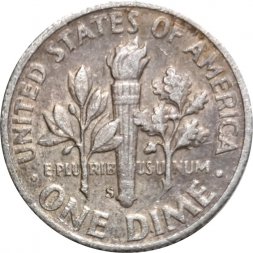 США 1 дайм (10 центов) 1949 год - Рузвельт (S)