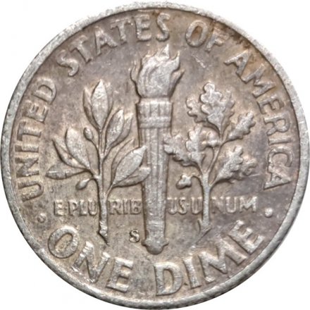 США 1 дайм (10 центов) 1949 год - Рузвельт (S)