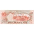 Филиппины 20 песо 1978 год - Мануэль Кесон. Дворец Малаканянг (надпечатка) - UNC